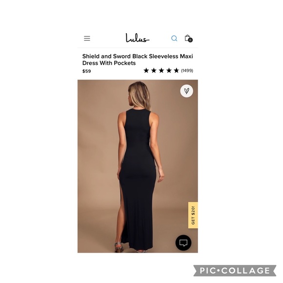 Lulu’s sleeveless maxi dress with pockets size XS - Picture 2 of 4